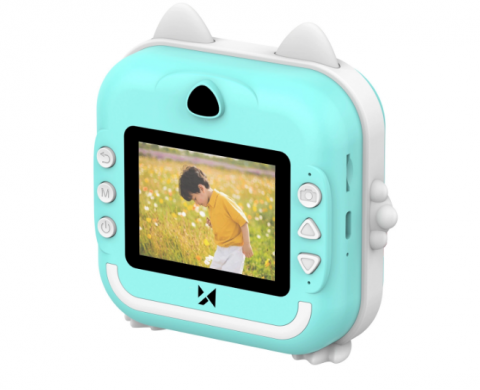 Mini fotoaparatas Print Camera Wozinsky WDT-02 su spausdintuvu vaikams mėlynas (blue)